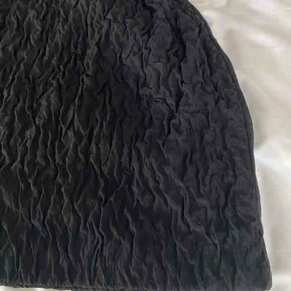 VINTAGE BLACK TEXTURED MINI DRESS - Picture 6 of 8
